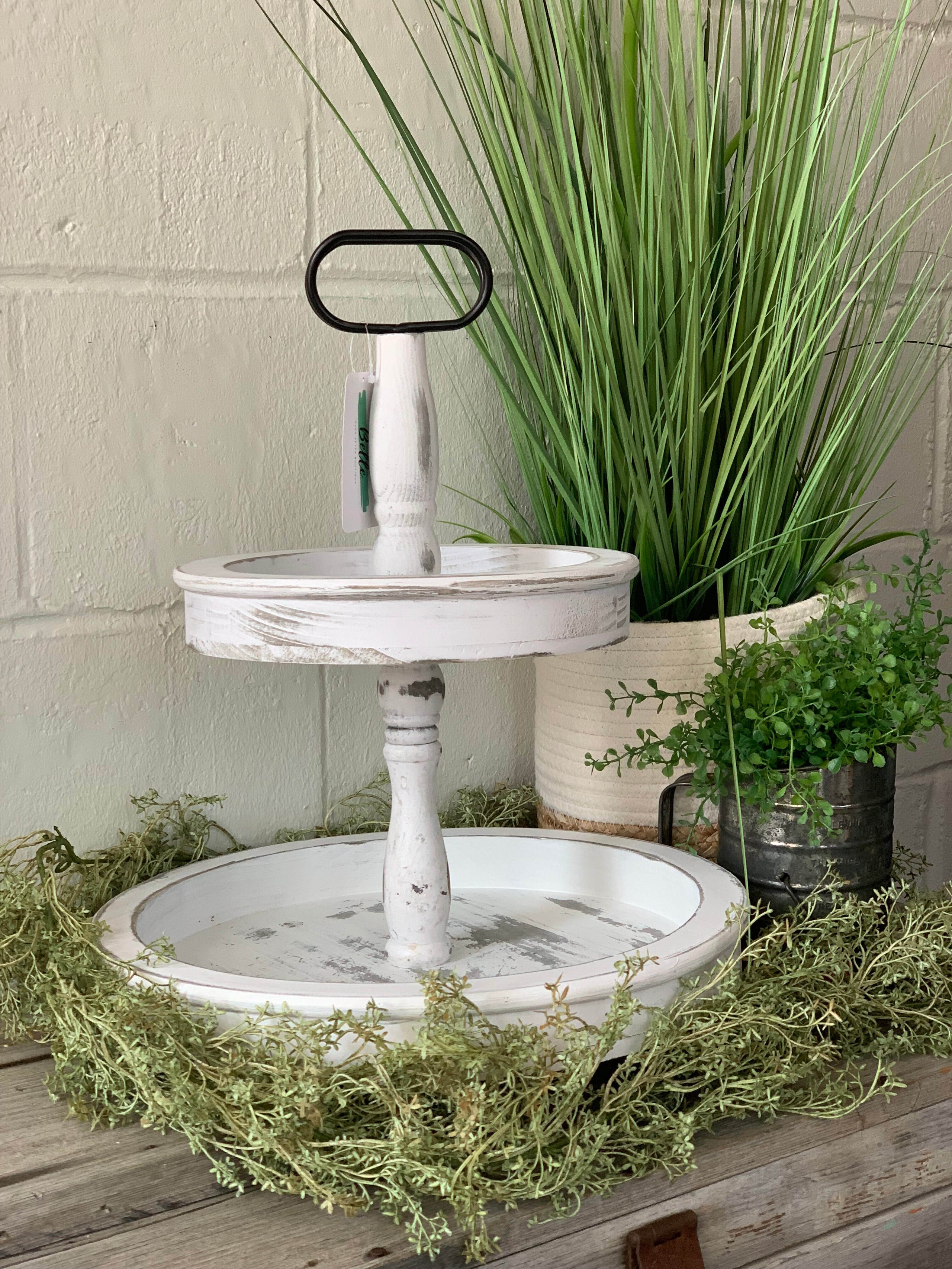 White tiered on sale tray